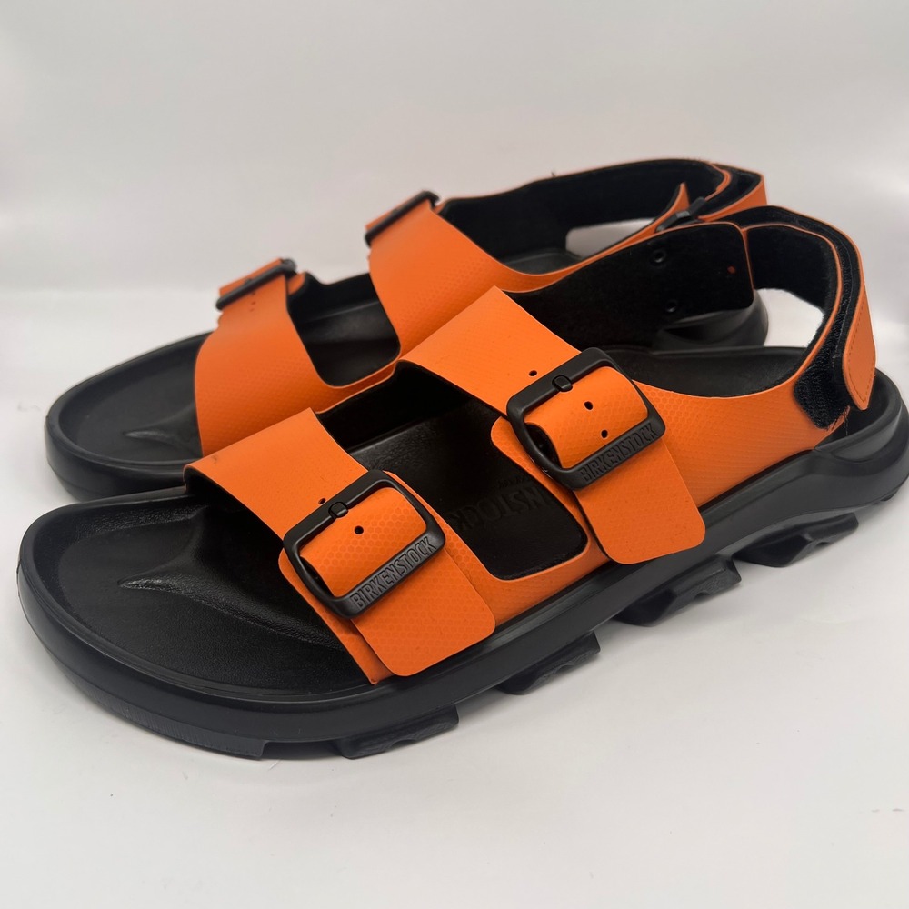Birkenstock Mogami Terra Sandals Mens 44 Orange Black Rugged Outdoor 11 11.5 new